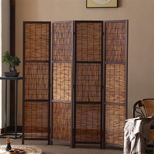 4 panel Folding wood screen partition room divider