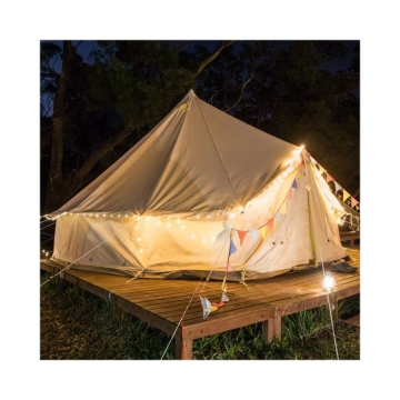 New Arrival Luxury Large Size Canvas Bell Tent for Glamping and Family Camping