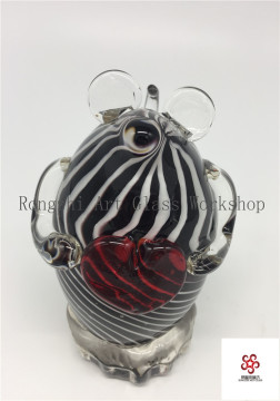 Große Maus-Glas-Skulptur