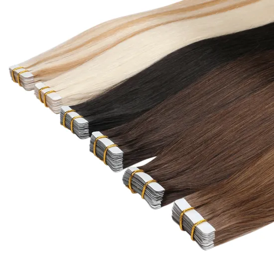 12"-32" Remi Double Drawn Thick Bottom 100 Brazilian Cuticle Aligned Human Hair Tape In Hair extension