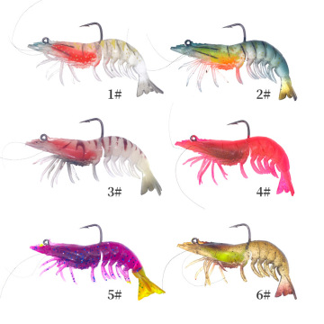 Seafox 8-9 ซม. หัวตะกั่วที่จำลองขึ้นสูงกุ้งแวววาว Bait สำหรับแม่น้ำและทะเลสาบ