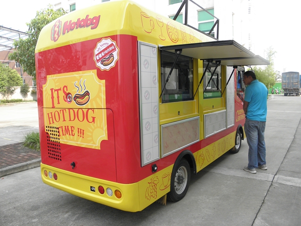 China, Fastfood, Snack, Beverage. Coffee, Mobile, Truck, Electric Vending Car