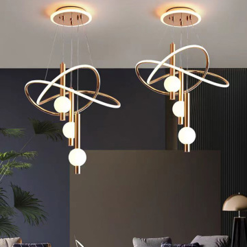 Three Color LED Pendant Lamp for Living Room and Study