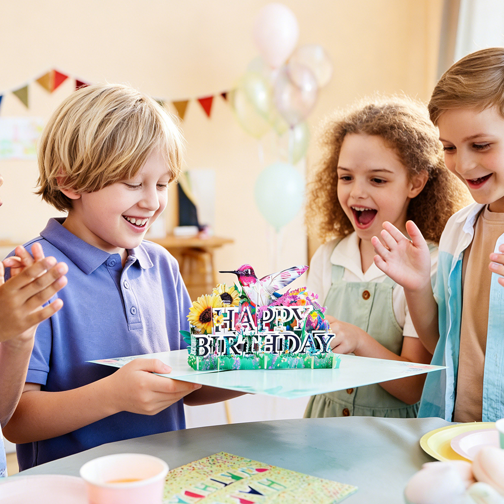 creative happy birthday music card