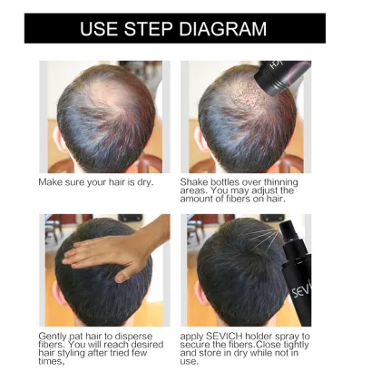 Sevich Hair Building Fiber Set Keratin Extension Powder for Men and Women 25g Hair Regrowth Fiber + Applicator Hair Loss Product