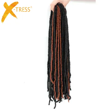 X-TRESS Best Quality Afro Pre Stretched Synthetic Braiding Hair Bundle For Women Heat Resistant Crochet Braids Hair Extensions