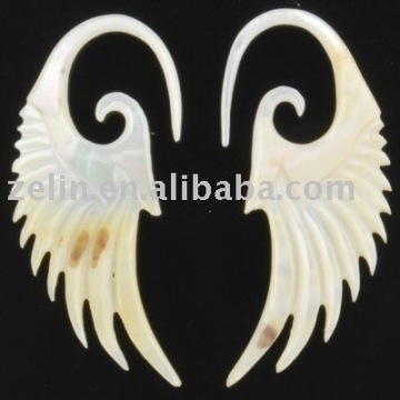 coconut sheel fancy ear sprial ring piercing jewelry,body tunnel plug