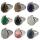 Gemstone Crystal Anneau Waterdrop Waterable Fashion Ring Silver plaqué Déclaration de jointure à la main Gothic Gothic vintage