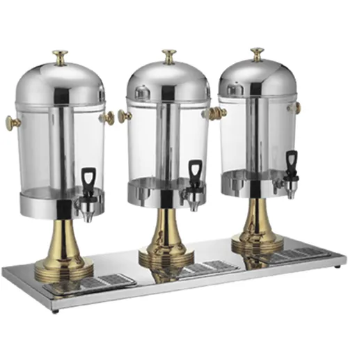 8L Beverage Dispenser On Gold Plated Stand