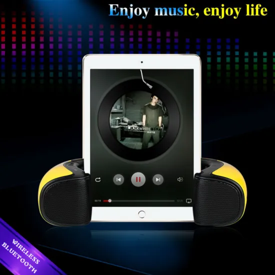 headset wearing folding wireless NFC stereo bluetooth speaker BS1004