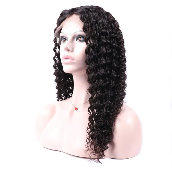 Annione 13x4 Lace Frontal Wholesale price Wig Deep Curly Raw Virgin Cuticle Aligned hair Brazilian Wigs Human Hair Lace Front