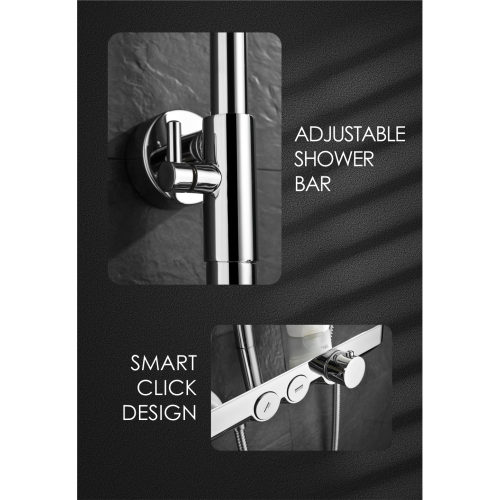 Round Shower Column Modern Shower Set with Smart Click Supplier