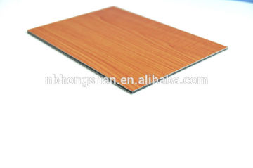 Wooden finish aluminum composite panel