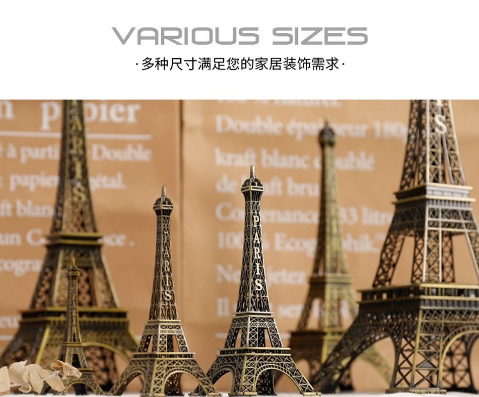 European Eiffel Tower Model Paris Miniature Creative Decoration Home Decor Accessories Office Metal Building Statue Gift