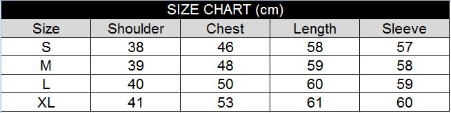 50% Cotton 50% Cashmere Sweater size chart