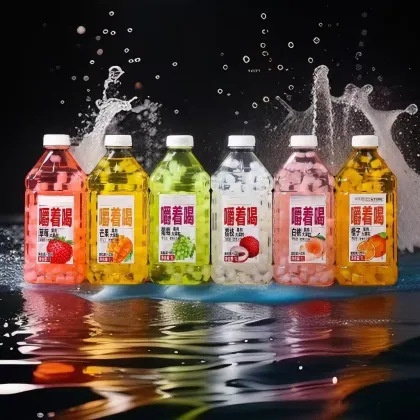 Fruit drinks with large fruit grains