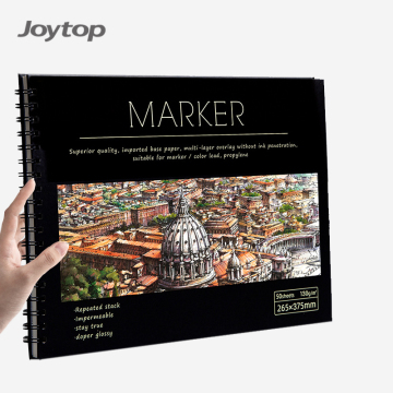 Joytop Großhandel 8K A4 16K Marker Sketchbook - 50 Blätter 130 g schwarzer Hardcover