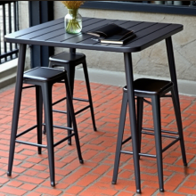 Sturdy Iron Square Table for Modern Outdoor Spaces