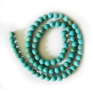 Perlas redondas de turquesa de 6 mm