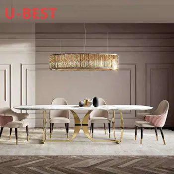 Durable Slate Marble Modern Simple Dining Table