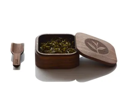 Black Walnut Premium Travel Tea Canisters