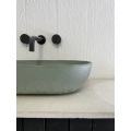 Schlankes minimalistisches Beton -Skal -Becken
