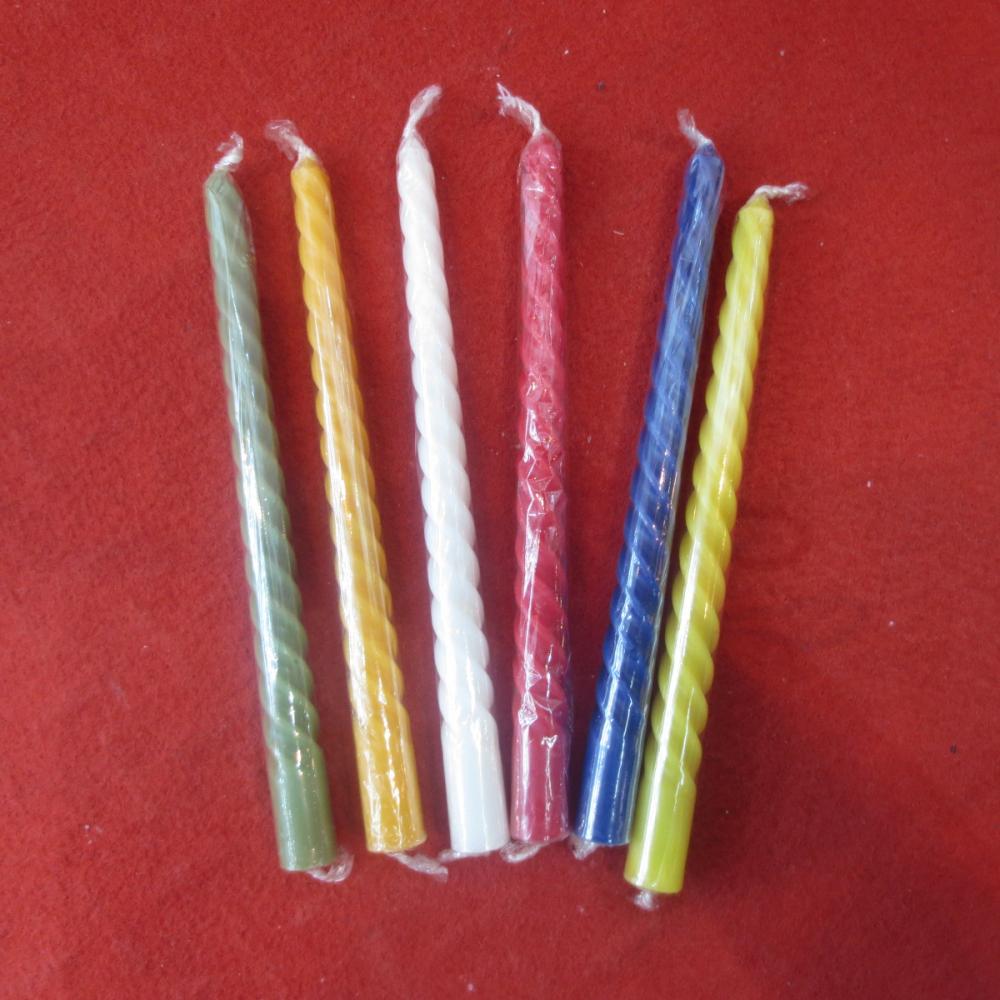 Candela a spirale colorata di vendita calda 22g