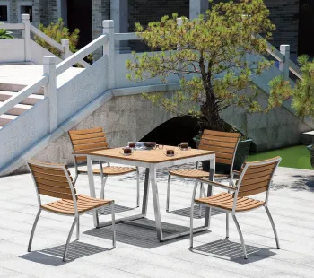 luxury restaurant furniture garden square table chair set