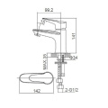 Mixer Mono Basin Mixer Tap with Pop Up Waste