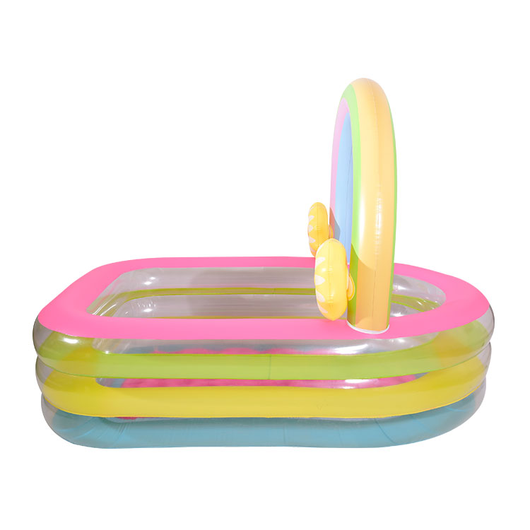 Rainbow Flowers Theme 3 Layer Arch Inflatable Pool