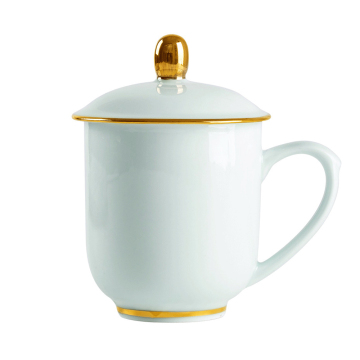Moderne Keramik -Tee -Tasse mit Deckel - Großhandelsgeschäftsgeschenk für Büro und Zuhause