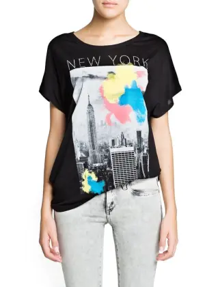 City printing on the t-shirt