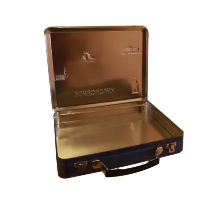 Metal food grade suitcase  tin can