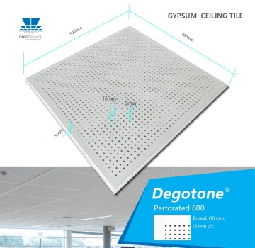 Gypsum ceiling tiles perforated 600