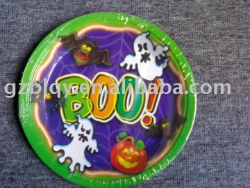 printed plate, party plate, paper plate,for Halloween