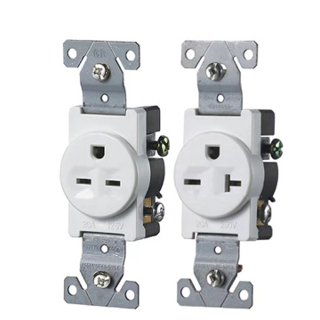 125 V/20A 2 Pole Dark US Standard Wall Socket mit Eisenhalterung