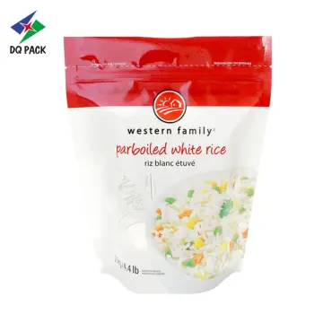 Custom laminated plastic bag color printing zipper pouch packing rice bag food plastic packaging bags