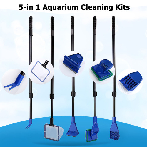 Conjunto de ferramentas de limpeza de limpeza de 5 em 1 de aquário