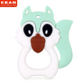 Muestra gratis Cute Squirrel Design BPA Free Silicone Baby Teether Toy