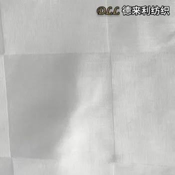 White square grid Woven fabric