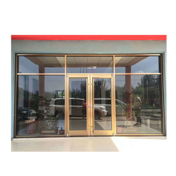 Szklane drzwi patio i drzwi obrotowe z promieniowaniem z ramkami aluminiowymi Hormann