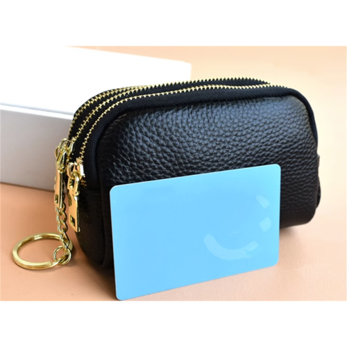 Cowhide Top Layer Coin Wallet Multifunctional Coin Wallet With Zipper Factory