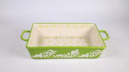 Safe Cream Ceramic Coated Baking Tray For Wholesale
