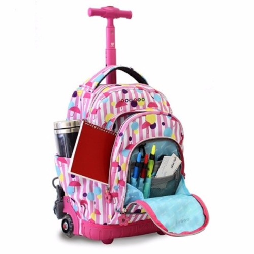 جودة عالية أزياء الصين factroy أطفال عربة الحقائب المدرسية مع عجلات