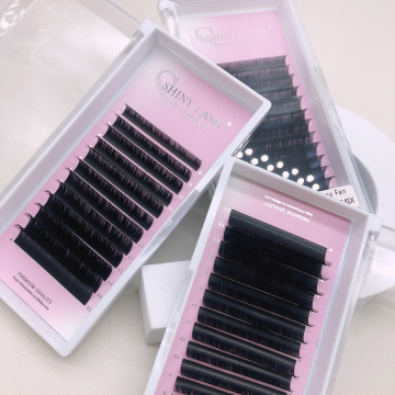 Mega Volume Easy Fan Lash Extensions - Fast Fanning 0.05mm Matte Black Auto Fan Faning Extensions Extensions