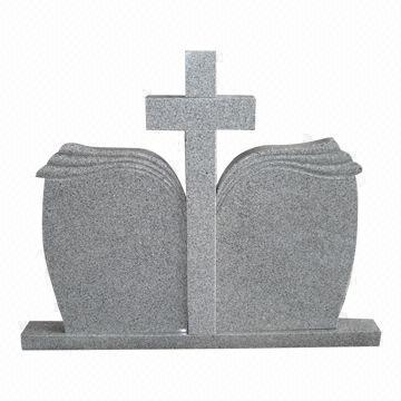 Tombstone with Headstone and Monument, European Style