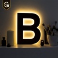 outdoor indoor Custom metal stainless steel halo-lit letter