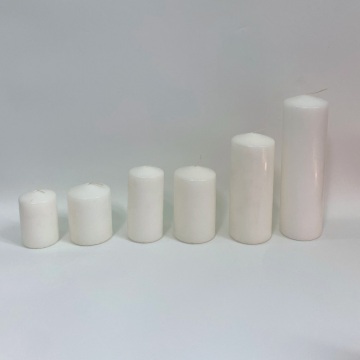 White Pillar Candle 6pcs/box custom scents