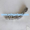 8.5 * 9 MM grand trou argent tibétain sculpture Tube entretoise lâche perle Charms