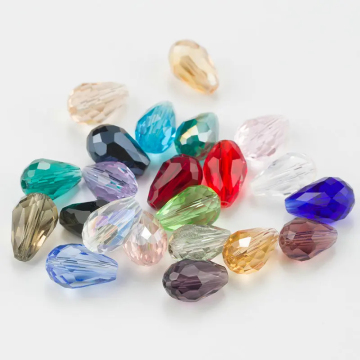 Qiao Bulk 19 Farben 6x8mm Kristall Tränenabnähtglasperlen